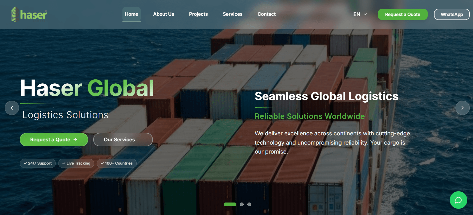 Haser Global website preview